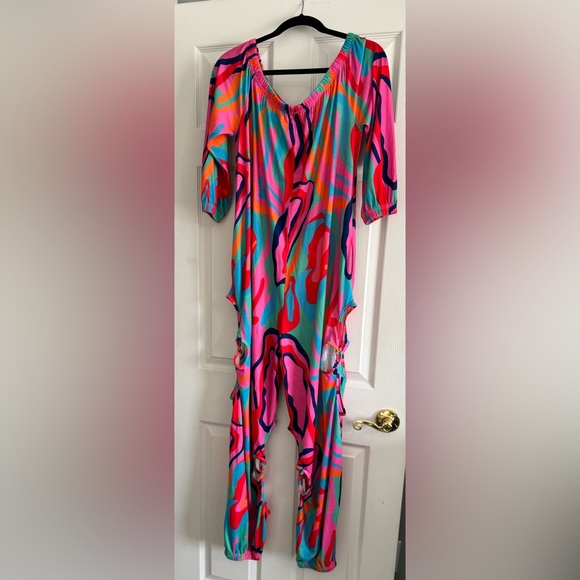 Vibrant Multicolor Abstract Jumpsuit - Picture 3 of 3